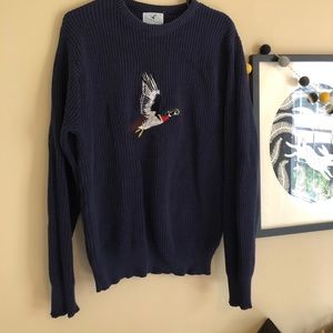 Navy Duck Embroidery Sweater 🦆
